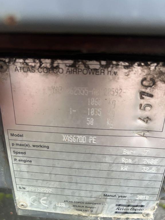 Atlas Copco XAS67 Compressori
