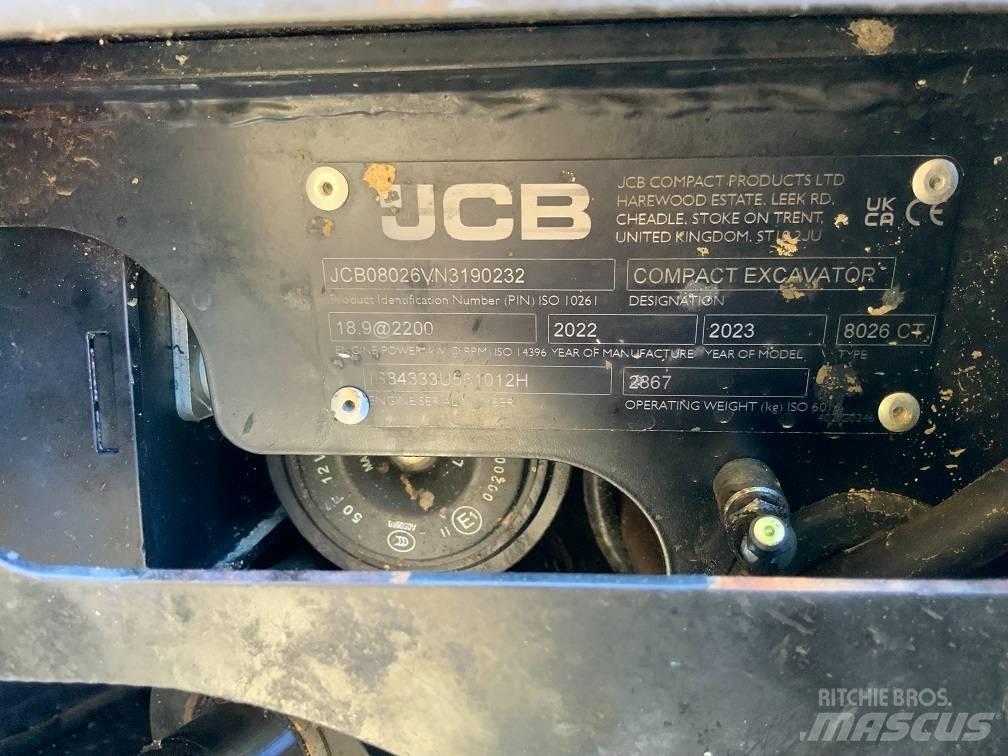 JCB 8026 CTS Miniescavatori