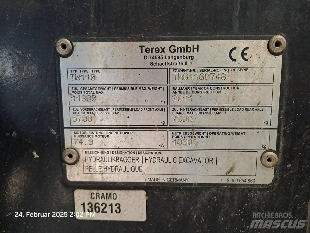 Terex TW 110 Escavatori gommati