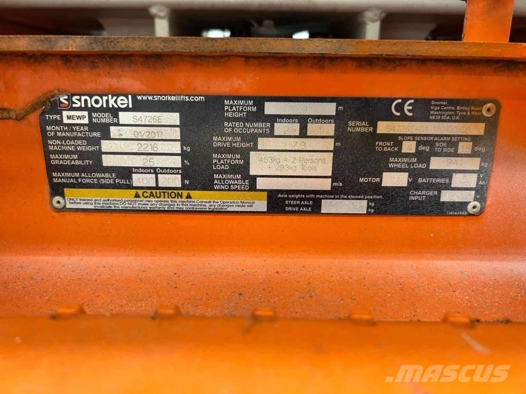 Snorkel S 4726 E Piattaforme a pantografo