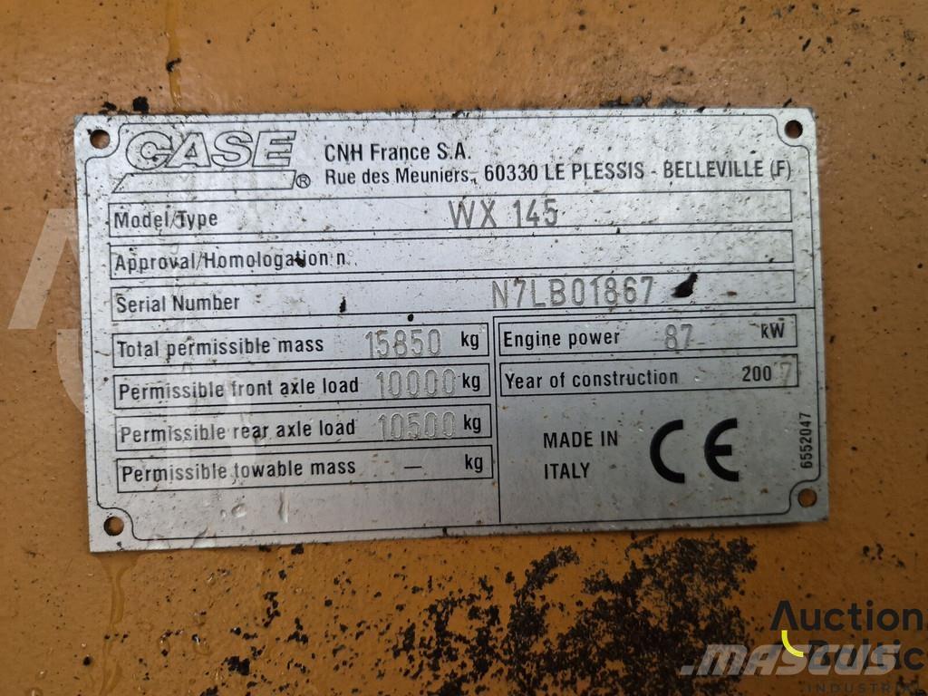 CASE WX 145 Escavatori gommati