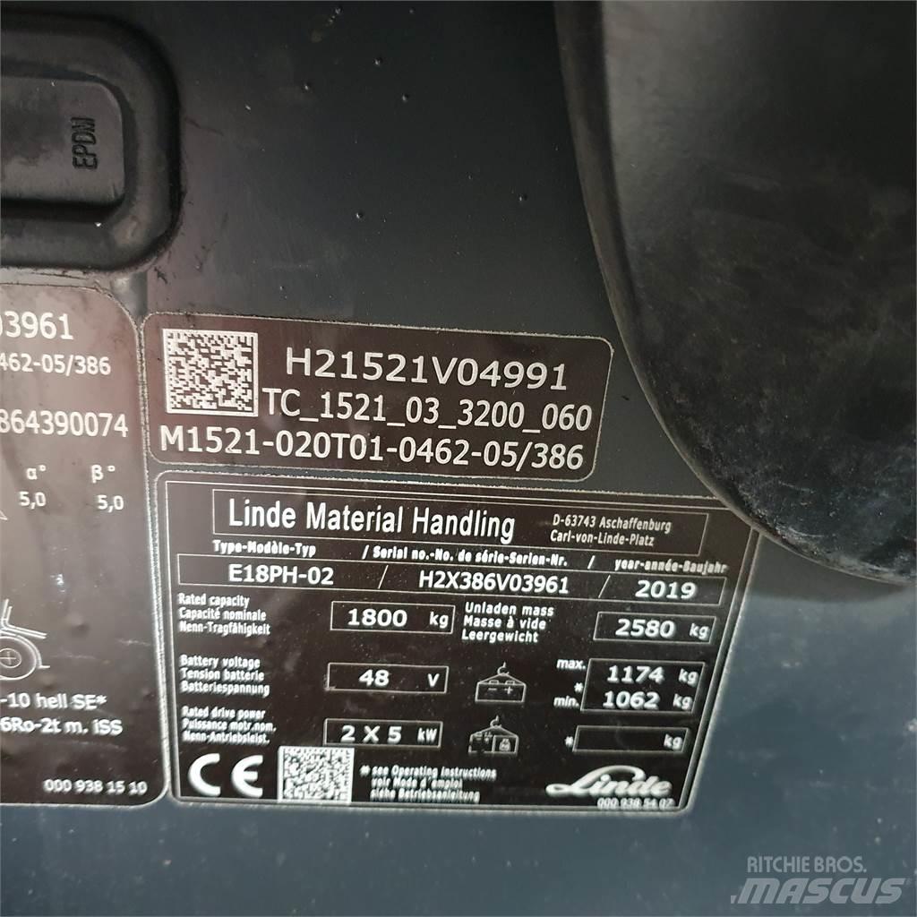 Linde E18PH Carrelli elevatori elettrici