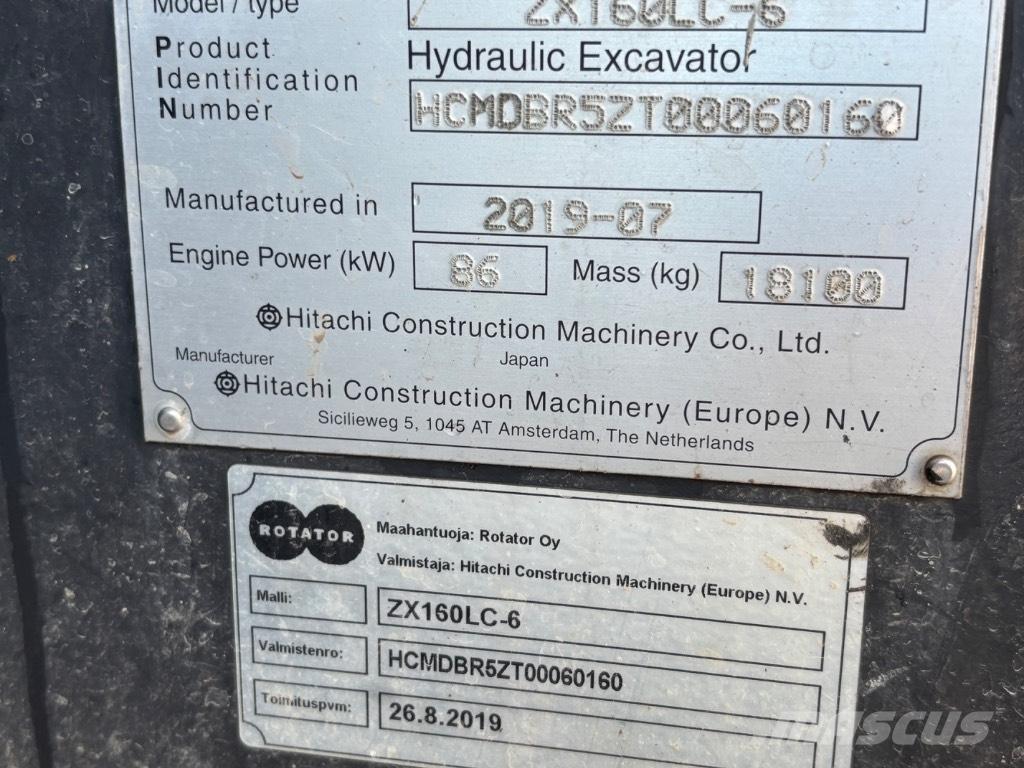 Hitachi ZX 160 LC-6 Escavatori cingolati