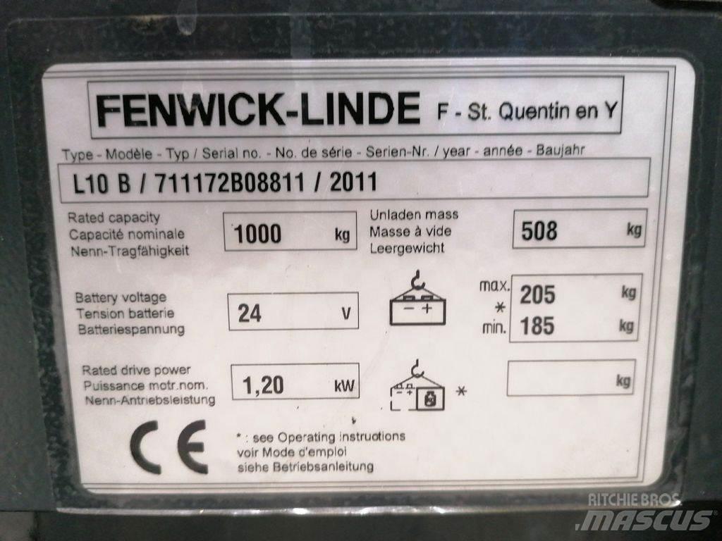 Linde L10B Transpallet uomo a terra