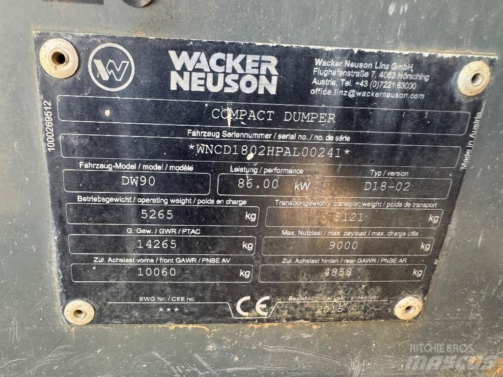 Wacker Neuson DW 90 Mini dumper