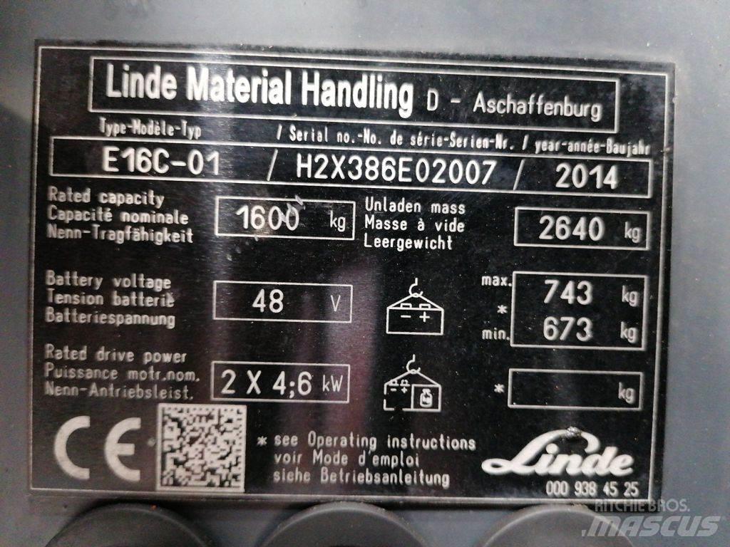 Linde E16C-01 Carrelli elevatori elettrici
