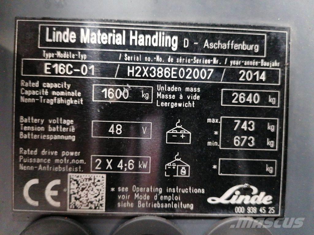 Linde E16C-01 Carrelli elevatori elettrici