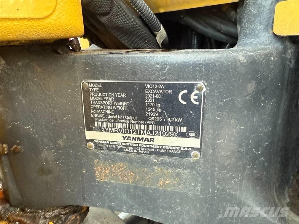 Yanmar Vio 12 Miniescavatori