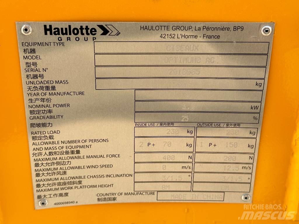 Haulotte OPTIMUM 8 Piattaforme a pantografo