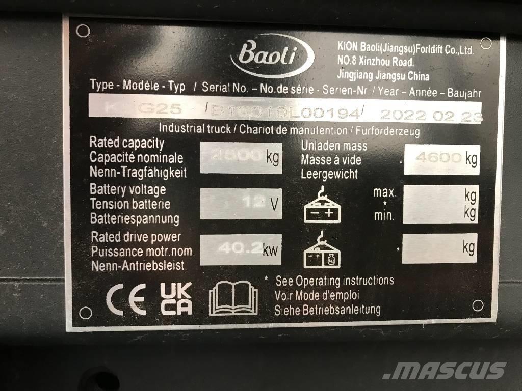 Baoli KBG 25 Carrelli elevatori GPL