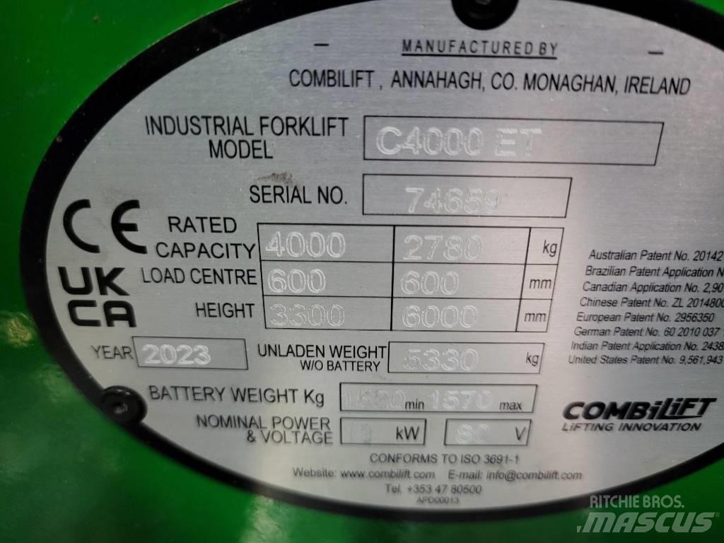 Combilift C4000ET Carrello elevatore retrattile a 4 vie