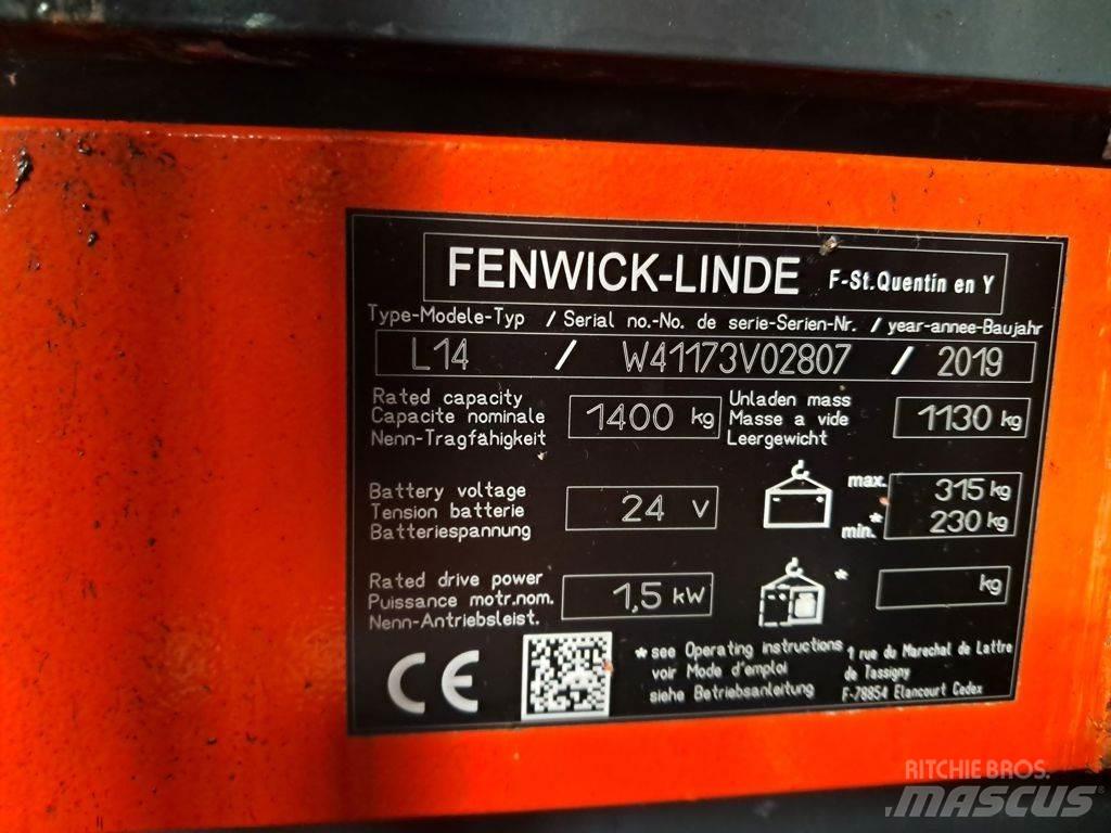 Linde L14 Transpallet uomo a terra