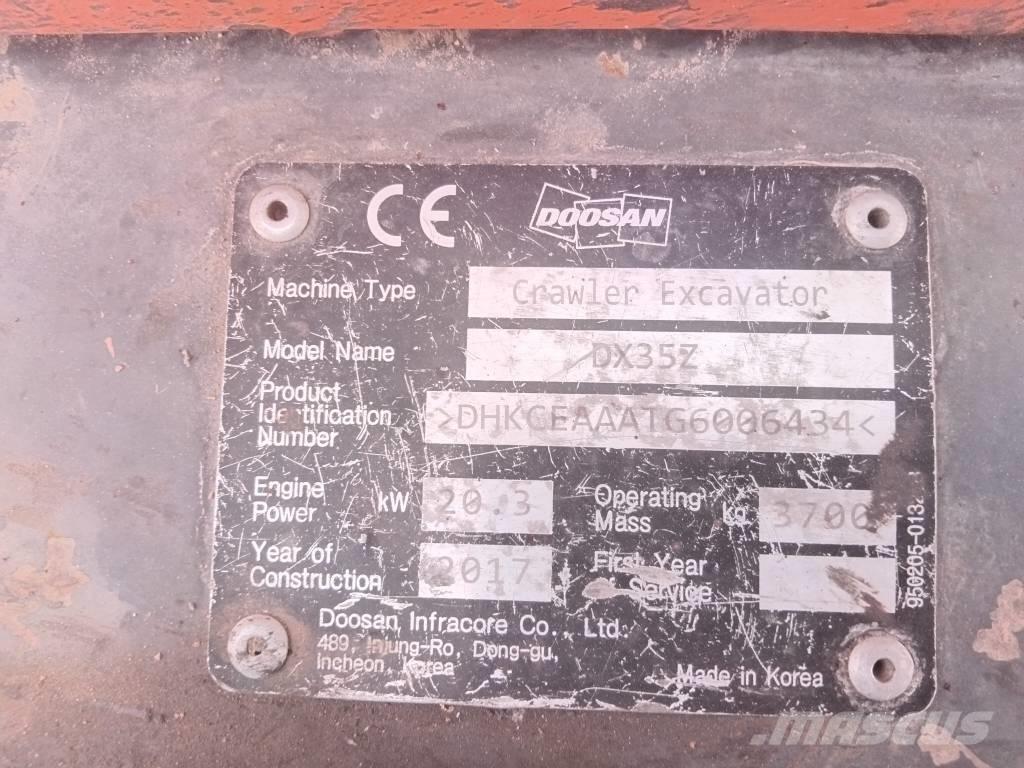 Doosan DX 35 Z Miniescavatori