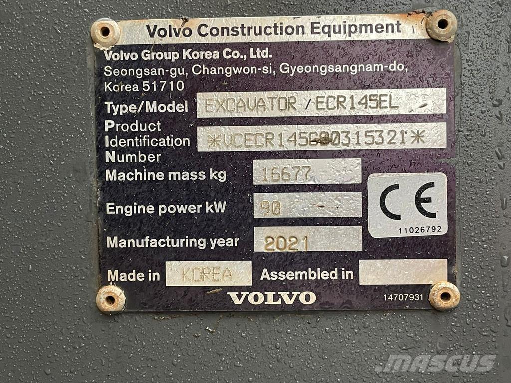 Volvo ECR145EL Escavatori cingolati