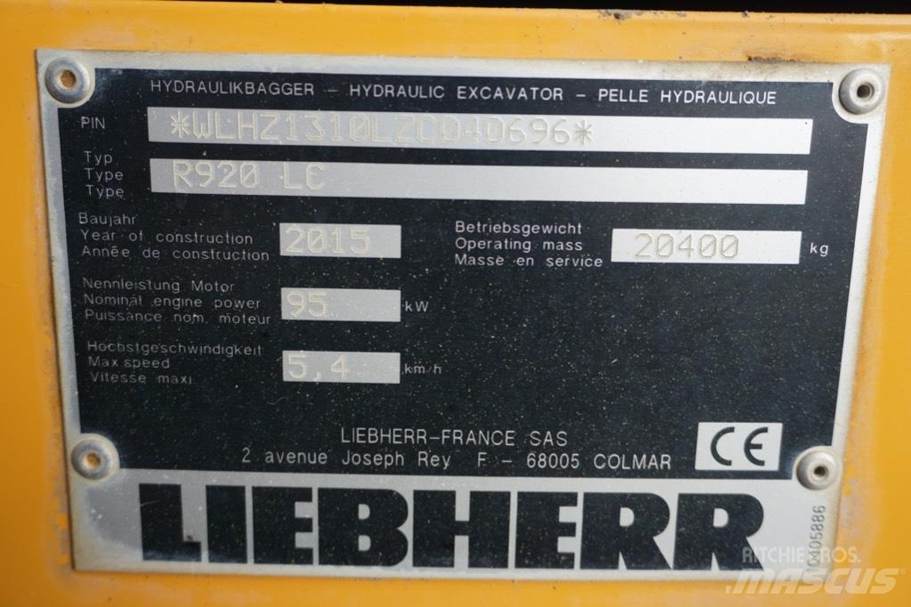 Liebherr R 920 LC Escavatori cingolati