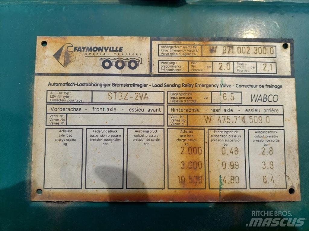 Faymonville STBZ-2VA Semirimorchi Ribassati