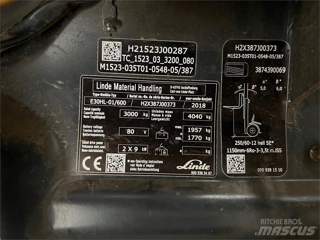Linde E30/600HL Carrelli elevatori elettrici