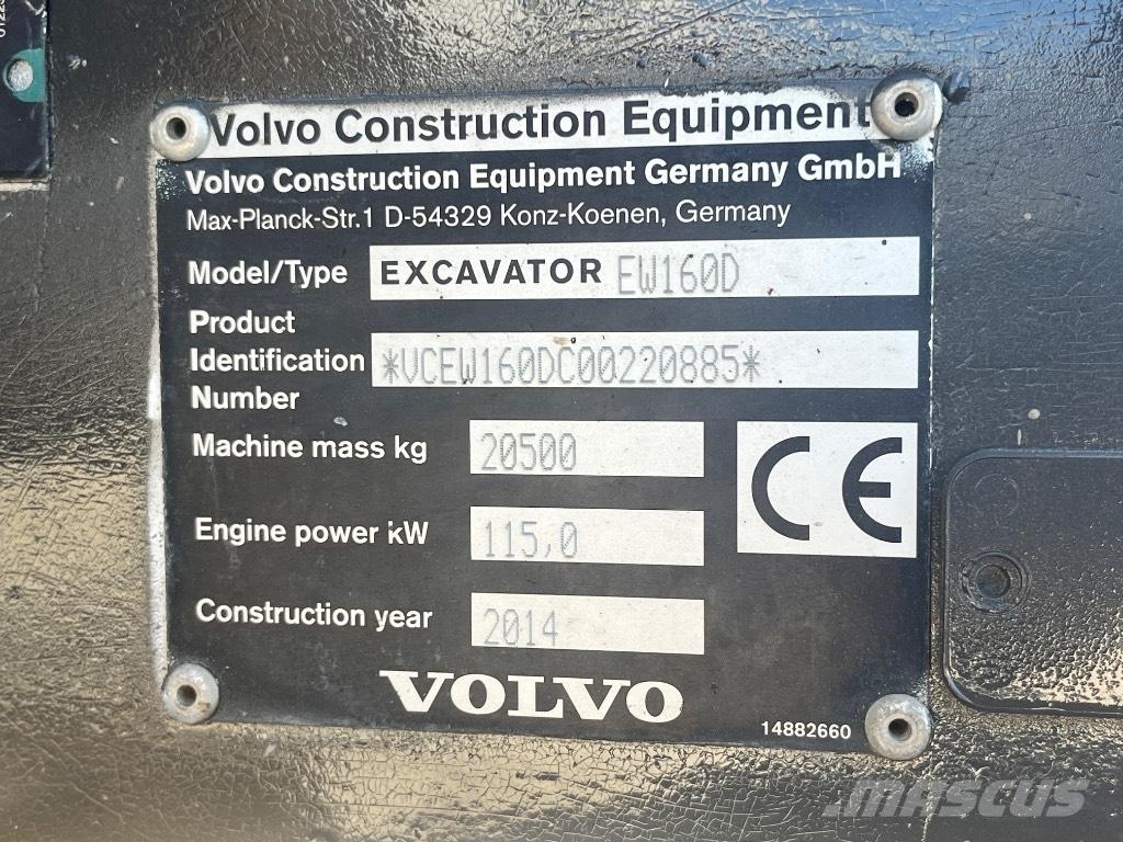 Volvo EW 160 D Escavatori gommati