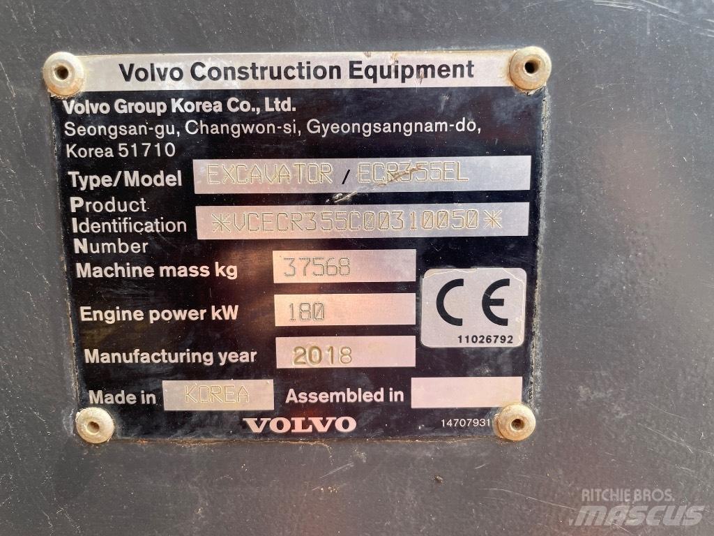 Volvo ECR 355 EL Escavatori cingolati