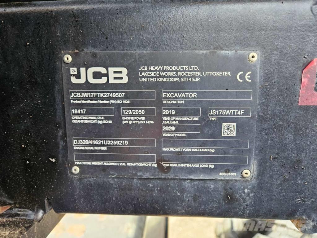 JCB JS 175 W Escavatori gommati