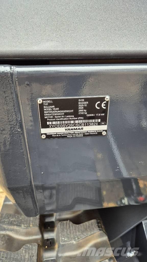 Yanmar SV26 Advance Miniescavatori