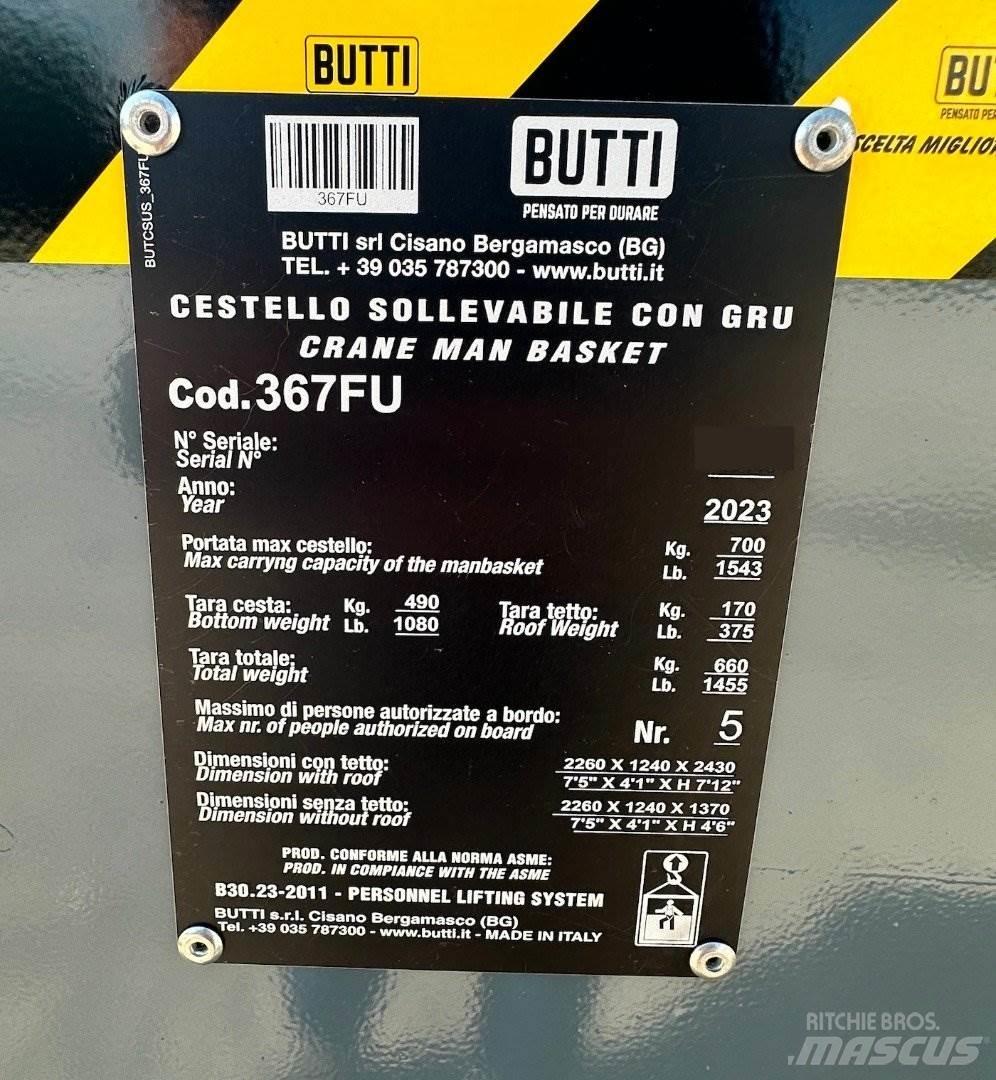 Butti 367FU Parti e equipaggiamenti per Gru
