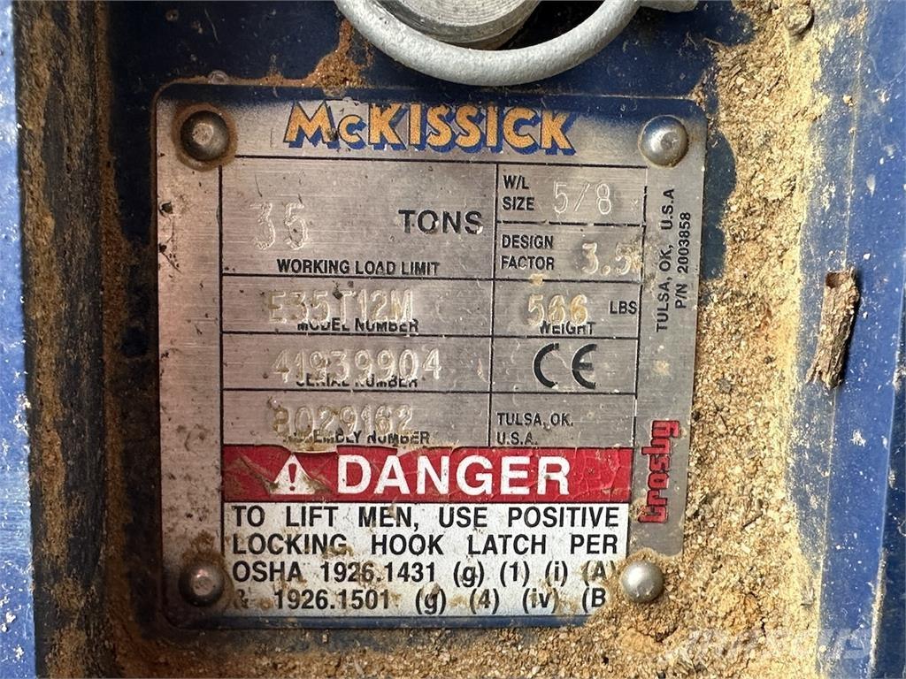  McKissick E35T12M Parti e equipaggiamenti per Gru