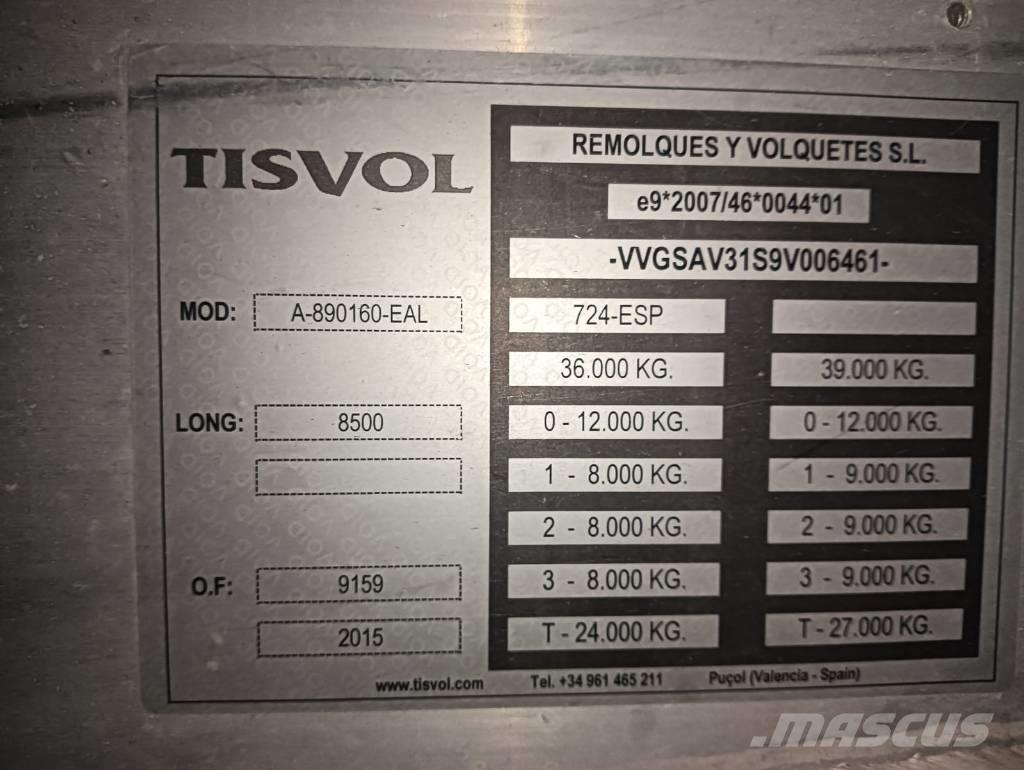  Tisvol A-890160-EAL Semirimorchi a cassone ribaltabile