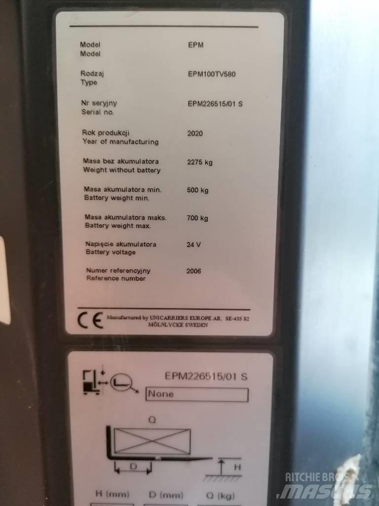 UniCarriers EPM100 Commissionatore alto livello