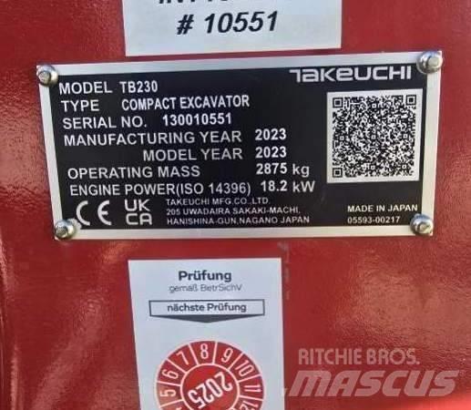 Takeuchi TB 230 Miniescavatori