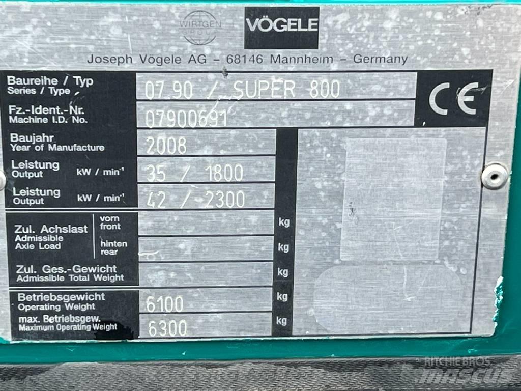 Vögele Super 800 Finitrici
