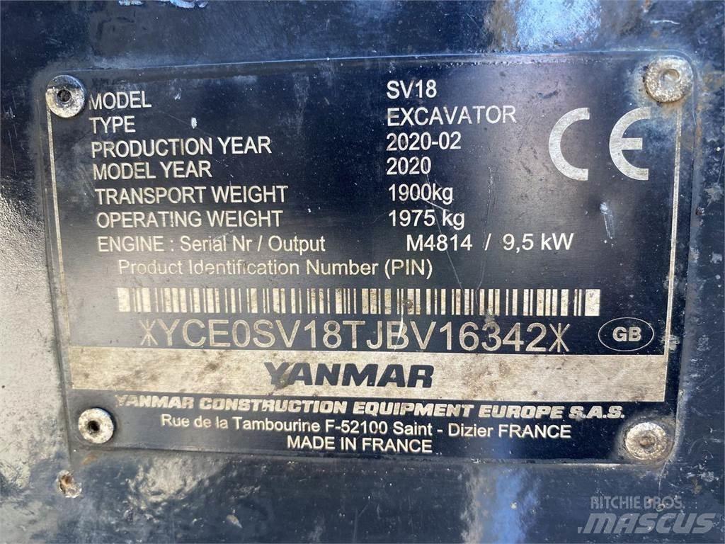 Yanmar SV18 Escavatori gommati