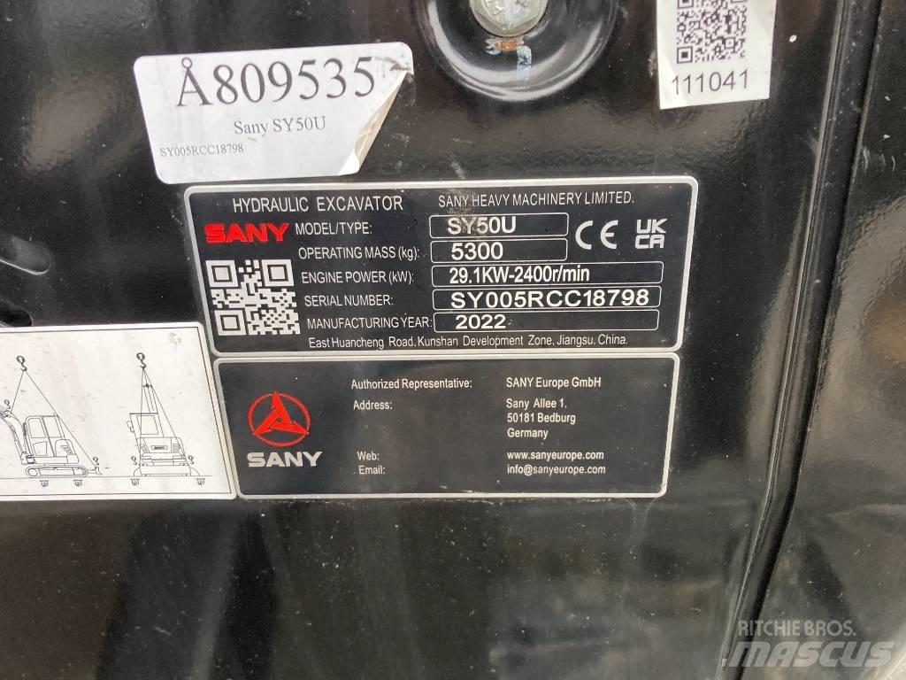 Sany SY 50 U Miniescavatori