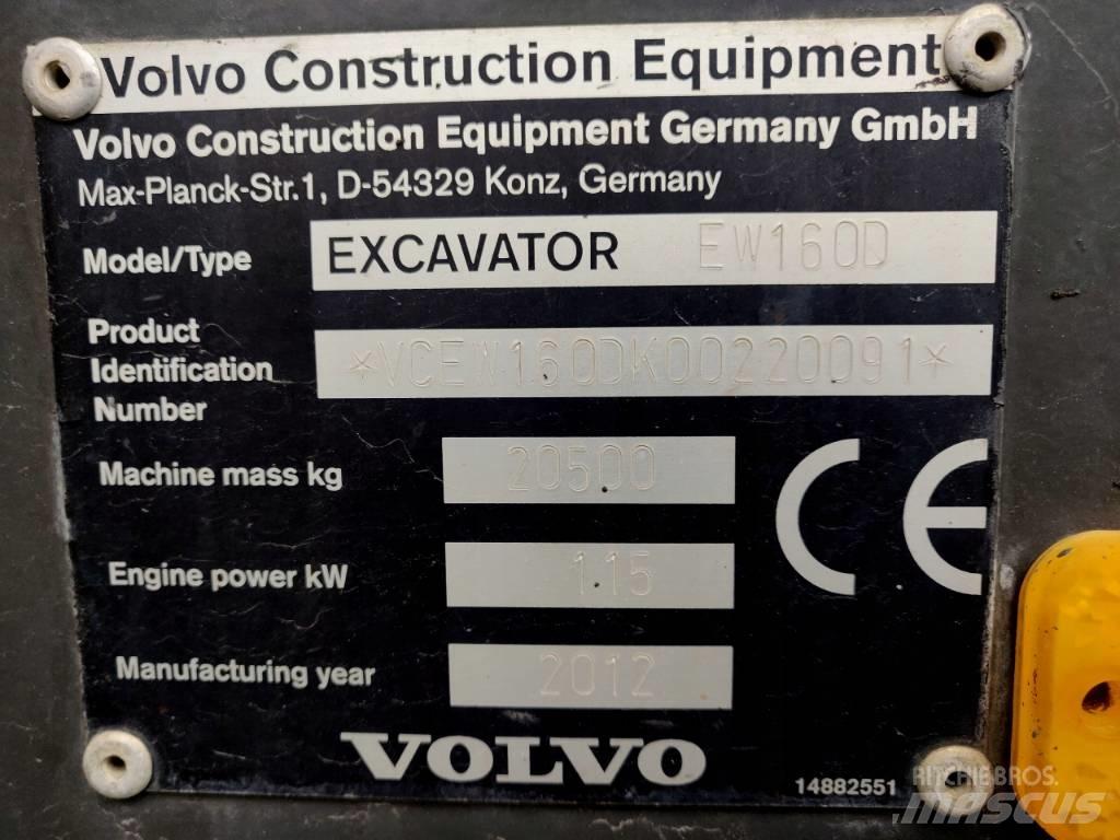 Volvo EW 160 D Escavatori gommati