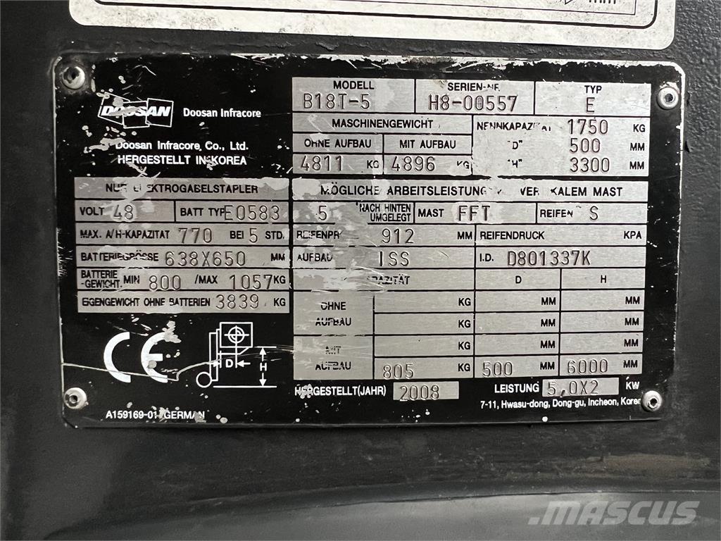 Doosan B18T-5 Carrelli elevatori elettrici