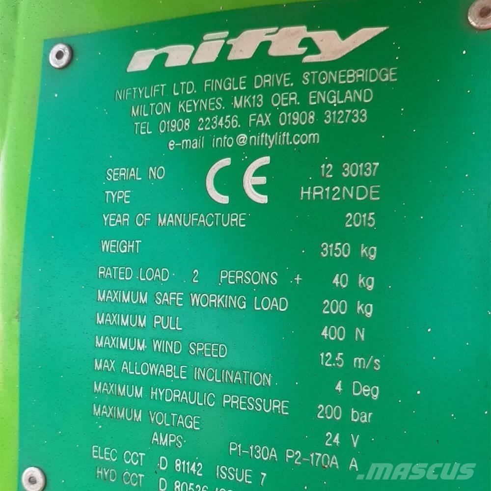 Niftylift HR 12 Piattaforme a braccio articolato
