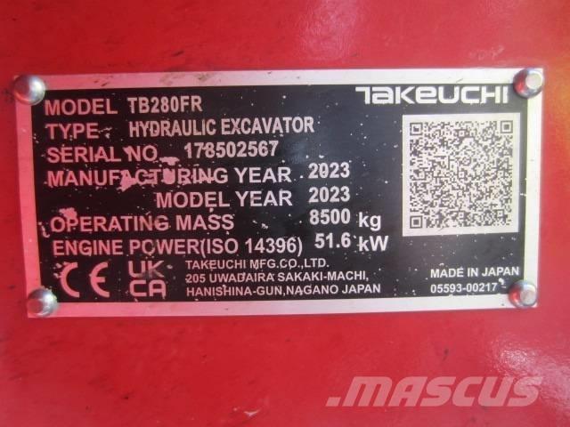 Takeuchi TB 280 FR Escavatori medi 7t - 12t