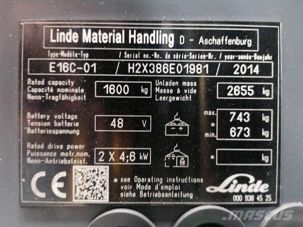 Linde E16C-01 Carrelli elevatori elettrici