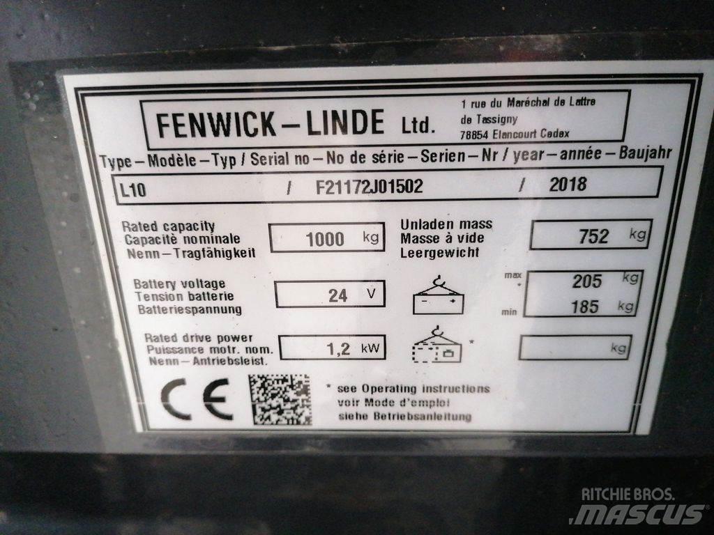 Linde L10 Transpallet uomo a terra