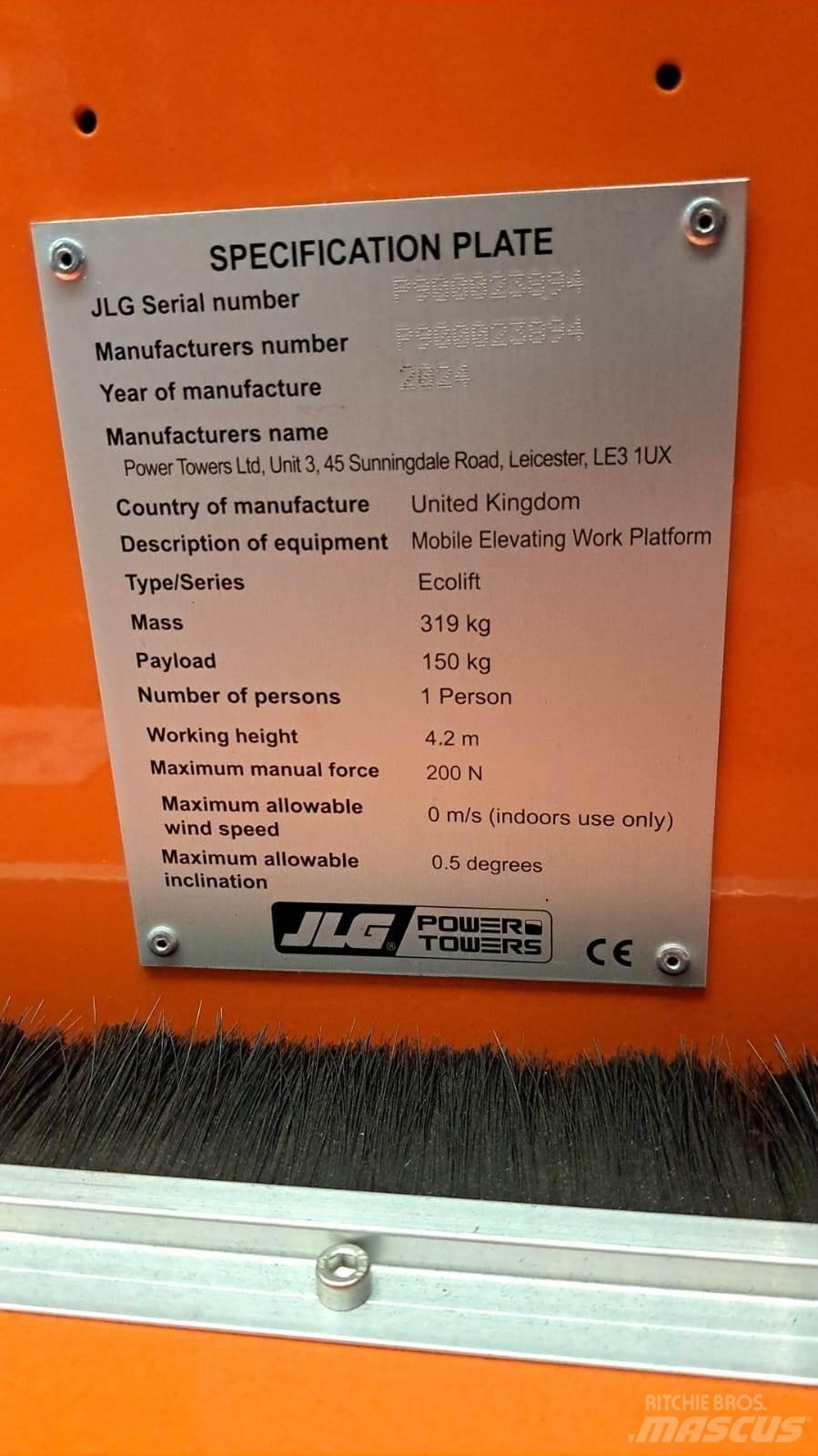 JLG Ecolift2.2 Piattaforme cingolate, Piattaforme a ragno e Montacarichi