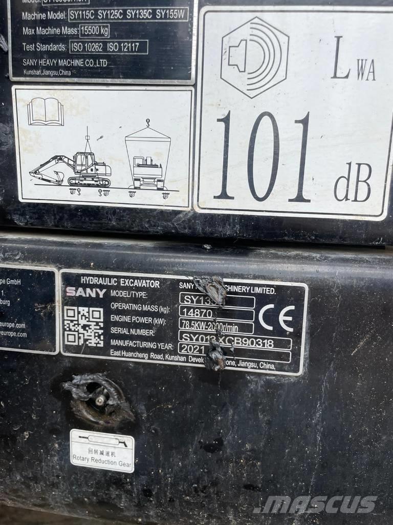 Sany SY 135 C Escavatori cingolati