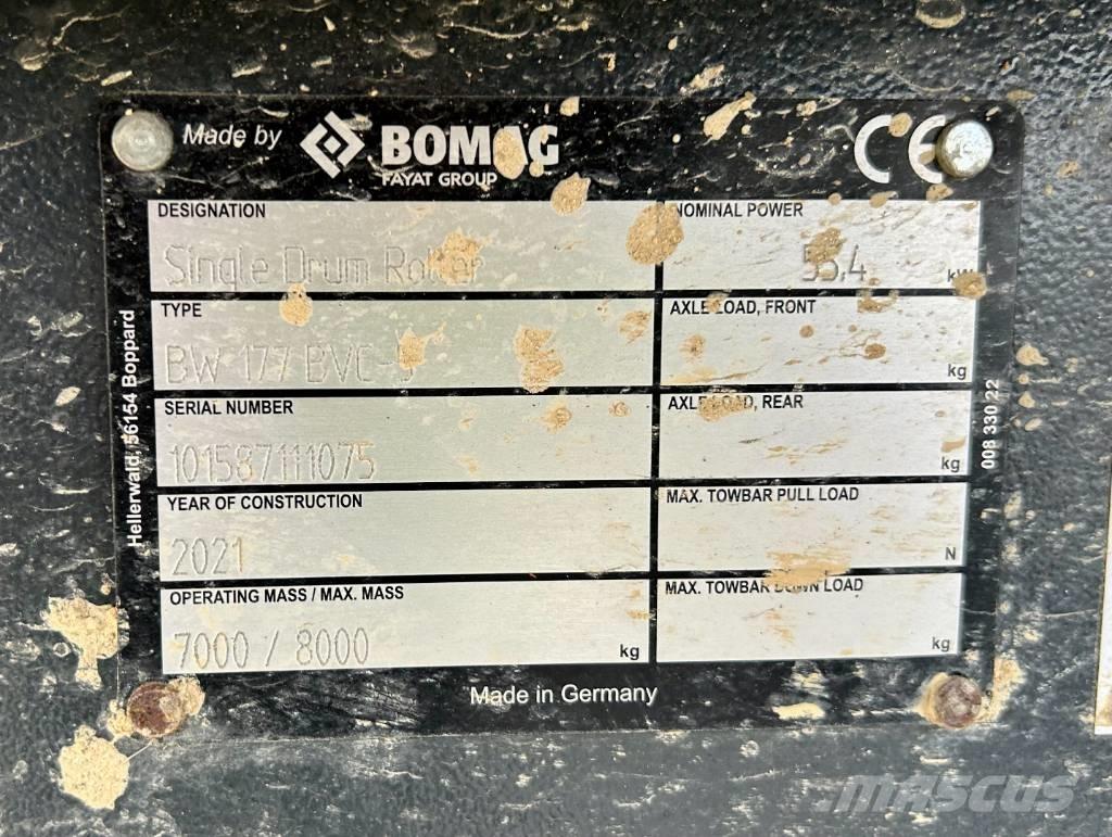 Bomag BW 177 BVC-5 Rulli monotamburo