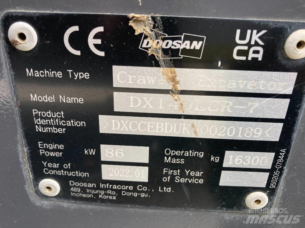 Doosan DX 140 LCR-7 Escavatori cingolati
