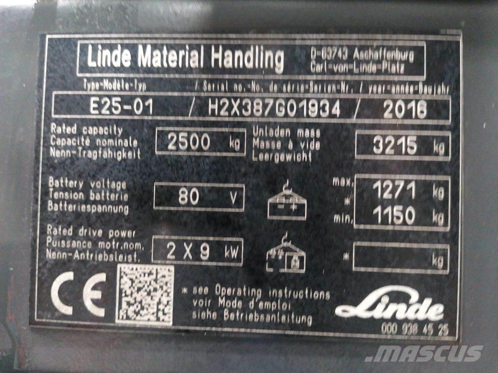 Linde E25-01 Carrelli elevatori elettrici