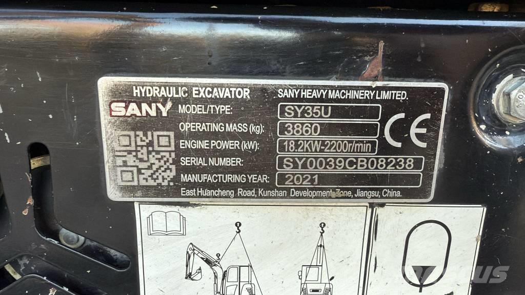 Sany SY 35 U Miniescavatori