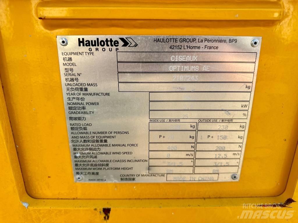 Haulotte OPTIMUM 8 Piattaforme a pantografo