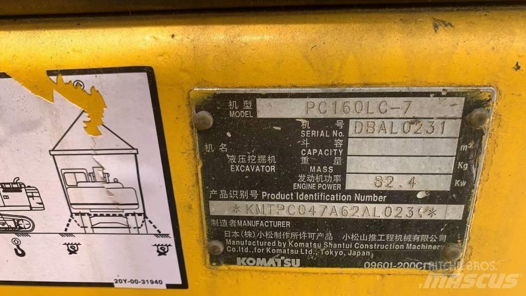 Komatsu PC 160 LC-7 Escavatori cingolati