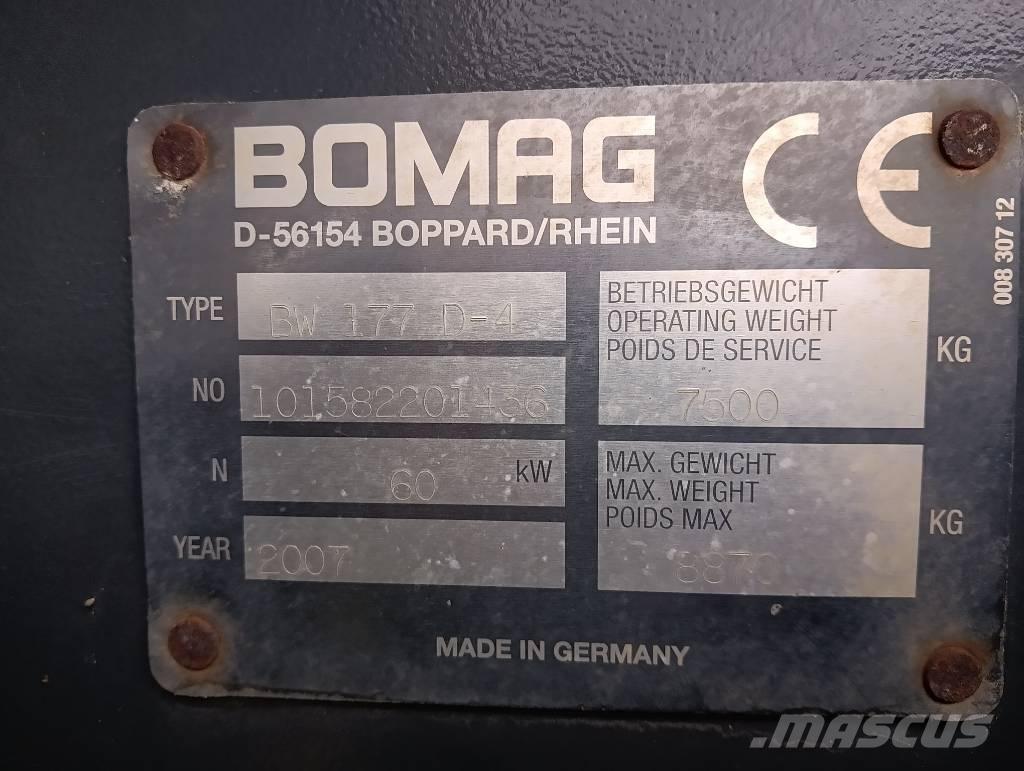 Bomag 177 D4 Rulli monotamburo