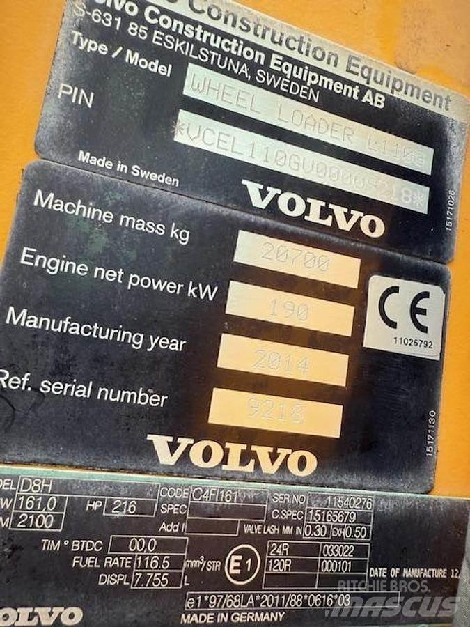 Volvo L110G Pale gommate