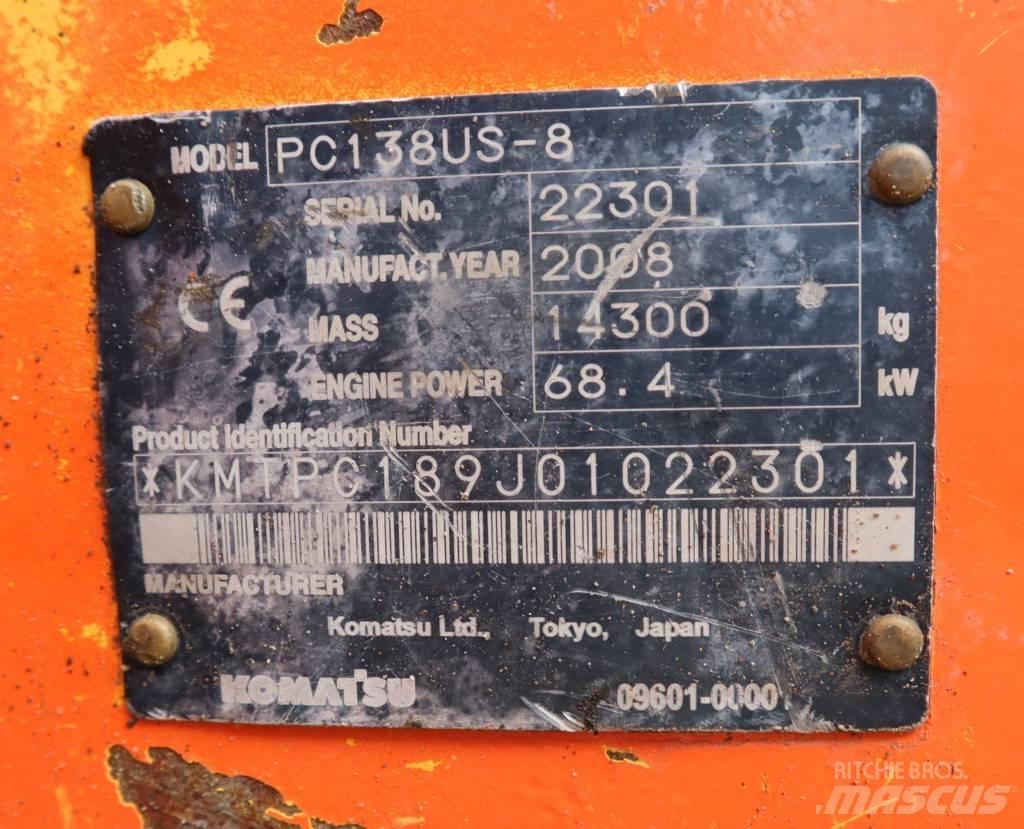 Komatsu PC138US-8 Escavatori cingolati